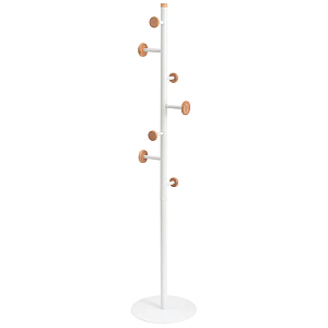 Напольная вешалка из древесины бука Unique Shaped Furniture Floor Hanger White
