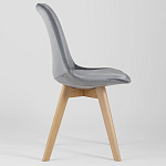 Стул с мягким велюровым сиденьем Arvika Grey варинант исполнения - 2 | Loft Concept в Ульяновске