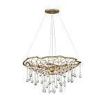 Люстра подвесная золотого цвета с металлическим сетчатым основанием и стеклянными каплевидными подвесками Hinkley варинант исполнения - 2 | Loft Concept в Ульяновске