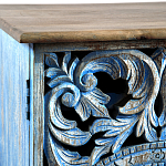 Комод с резным фасадом Blue Carved Chest of Drawers варинант исполнения - 4 | Loft Concept в Ульяновске