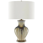 Настольная лампа фарфоровая с тканевым абажуром Caramel  варинант исполнения - 2 | Loft Concept в Ульяновске