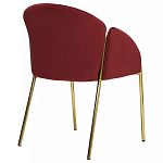 Стул бордовый на золотистых ножках Burgundy Chair варинант исполнения - 3 | Loft Concept в Ульяновске