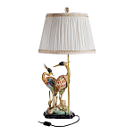 Настольная лампа с абажуром и основанием в виде двух цапель Porcelain Heron Lamp варинант исполнения - 2 | Loft Concept в Ульяновске