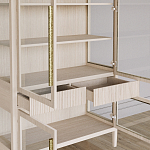 Витрина Primo со стеклянными фасадами и буфетом шпон Светлый дуб варинант исполнения - 7 | Loft Concept в Ульяновске