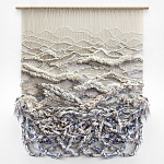 Дизайнерское современное текстильное панно Жемчуг варинант исполнения - 2 | Loft Concept в Ульяновске