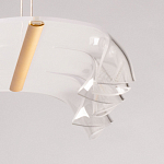 Люстра линейная с 3-мя белыми волнистыми плафонами Wave Line варинант исполнения - 10 | Loft Concept в Ульяновске