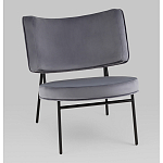 Мини-кресло District Lounge велюр серый варинант исполнения - 1 | Loft Concept в Ульяновске