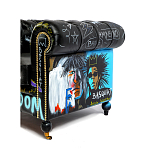 Кресло "Баския и Уорхол" Basquiat Warhol graffiti chair натуральная кожа варинант исполнения - 3 | Loft Concept в Ульяновске