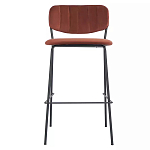 Стул барный с широкой полукруглой спинкой Chair Smooth Shapes варинант исполнения - 1 | Loft Concept в Ульяновске