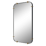 Зеркало настенное в черной металлической раме Mirror Cardinal варинант исполнения - 1 | Loft Concept в Ульяновске