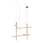 Люстра с 6-ю  пересекающимися цилиндрическими плафонами на тонких тросах Trumpet tube варинант исполнения - 6 | Loft Concept в Ульяновске