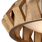 Люстра круглая из толстых деревянных реек Wooden Slats варинант исполнения - 1 | Loft Concept в Ульяновске