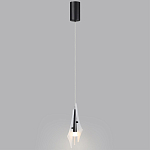 Подвесной светильник с черной металлической основой и рельефным плафоном Glass Pod варинант исполнения - 9 | Loft Concept в Ульяновске