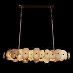 Подвесной светильник с фигурными элементами из белого алебастра Cryptocrystalline Stone варинант исполнения - 4 | Loft Concept в Ульяновске