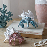 Статуэтка голубой рак с белой раковиной Marine Accessories варинант исполнения - 6 | Loft Concept в Ульяновске