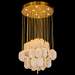 Люстра с овальными подвесками из натурального камня Spatial Composition варинант исполнения - 1 | Loft Concept в Ульяновске