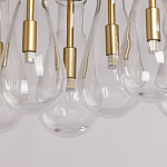 Люстра с 7-ю прозрачными плафонами из стекла в форме капли Lucid Rain  варинант исполнения - 8 | Loft Concept в Ульяновске