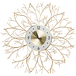 Часы настенные из металла золотые с белым циферблатом Current Time варинант исполнения - 1 | Loft Concept в Ульяновске