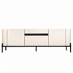 ТВ-тумба белая с чёрной столешницей с 2-мя дверками и ящиком San Marco варинант исполнения - 3 | Loft Concept в Ульяновске