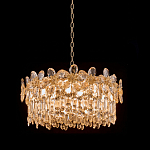 Люстра круглая с декоративными элементами в виде крупных хрустальных цветов Palace Gardens варинант исполнения - 3 | Loft Concept в Ульяновске