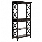 Стеллаж с 4-мя полками и 2-мя ящиками черного цвета из массива березы   варинант исполнения - 1 | Loft Concept в Ульяновске