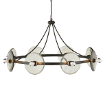 Люстра круглая с литыми стеклянными дисками Olympe Glass Chandelier варинант исполнения - 1 | Loft Concept в Ульяновске