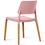Пластиковый стул на ножках из массива бука Ferret Pink варинант исполнения - 6 | Loft Concept в Ульяновске