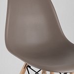 Пластиковый стул на ножках из массива бука Eames Cappuccino варинант исполнения - 7 | Loft Concept в Ульяновске