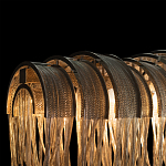 Люстра подвесная с металлическими цепочками и изогнутыми металлическими дугами 72 см Atlantis Chain варинант исполнения - 10 | Loft Concept в Ульяновске