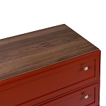 Комод красный из массива бука с 3-мя ящиками Wenge Light варинант исполнения - 4 | Loft Concept в Ульяновске