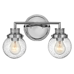 Бра для ванных комнат с прозрачным шарообразным плафоном из стекла с пузырьками на круглом основании Hinkley варинант исполнения - 16 | Loft Concept в Ульяновске