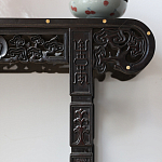 Черная резная консоль в Китайском стиле из массива Black Dragon Console варинант исполнения - 1 | Loft Concept в Ульяновске