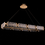 Люстра прямоугольная с текстурным природным рисунком IceFlame варинант исполнения - 2 | Loft Concept в Ульяновске