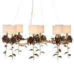 Люстра с каркасом в виде цветков розы и тканевыми абажурами Flowers and Fox Roses варинант исполнения - 1 | Loft Concept в Ульяновске