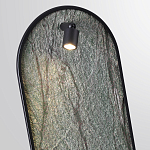 Настенный светильник зеленого цвета с черной рамкой овальной формы с полкой Herbarium  варинант исполнения - 4 | Loft Concept в Ульяновске