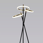 Торшер с 3-мя круглыми светодиодными лампами на черной триноге Underlining варинант исполнения - 2 | Loft Concept в Ульяновске