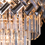 Люстра многоярусная с переплетенными металлическими элементами черного и золотого цвета и прозрачными хрустальными подвесками Empire Chandelier Crystal варинант исполнения - 5 | Loft Concept в Ульяновске