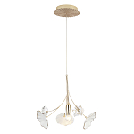 Подвесной светильник с белыми и прозрачными цветочными лепестками Wintery flovers варинант исполнения - 2 | Loft Concept в Ульяновске