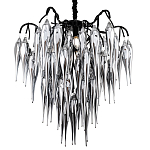 Люстра со стеклянными подвесками дымчатого цвета Ambre Glass Chandelier 70 варинант исполнения - 1 | Loft Concept в Ульяновске