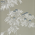 Обои ручная роспись Silk Tree Special Colourway on Pale Grey dyed silk варинант исполнения - 1 | Loft Concept в Ульяновске
