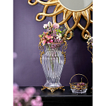 Ваза прозрачная с бронзовыми ручками в виде ангелов Eden Garden варинант исполнения - 3 | Loft Concept в Ульяновске