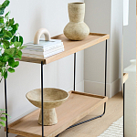 Консоль деревянной столешницей и полкой Wooden Table Top and Shelf варинант исполнения - 5 | Loft Concept в Ульяновске