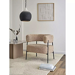 Кресло полукруглое мягкое с буклированной обивкой Armchair with Boucle Upholstery варинант исполнения - 9 | Loft Concept в Ульяновске