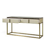 Консоль прямоугольная на золотом каркасе с 2-мя ящиками Warwick варинант исполнения - 2 | Loft Concept в Ульяновске