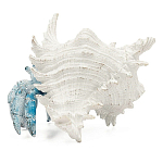Статуэтка голубой рак с белой раковиной Marine Accessories варинант исполнения - 4 | Loft Concept в Ульяновске
