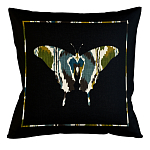 Подушка декоративная бабочка сине-зелёный орнамент Ikat Pattern варинант исполнения - 1 | Loft Concept в Ульяновске