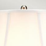 Настольная лампа с фарфоровым основанием с декоративным орнаментом и белым абажуром на темной круглой подставке Elstead Lighting варинант исполнения - 2 | Loft Concept в Ульяновске