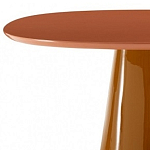 Обеденный стол оранжевый с тонкой столешницей и основанием в виде конуса Viola варинант исполнения - 1 | Loft Concept в Ульяновске