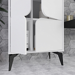 Комод белый с 4-мя дверцами на металлических ножках SPARK MULTIPURPOSE CABINET WHITE варинант исполнения - 12 | Loft Concept в Ульяновске