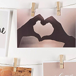 Рамка для фото с подсветкой c 6-ю деревянными прищепками в комплекте Photo Backlight варинант исполнения - 4 | Loft Concept в Ульяновске